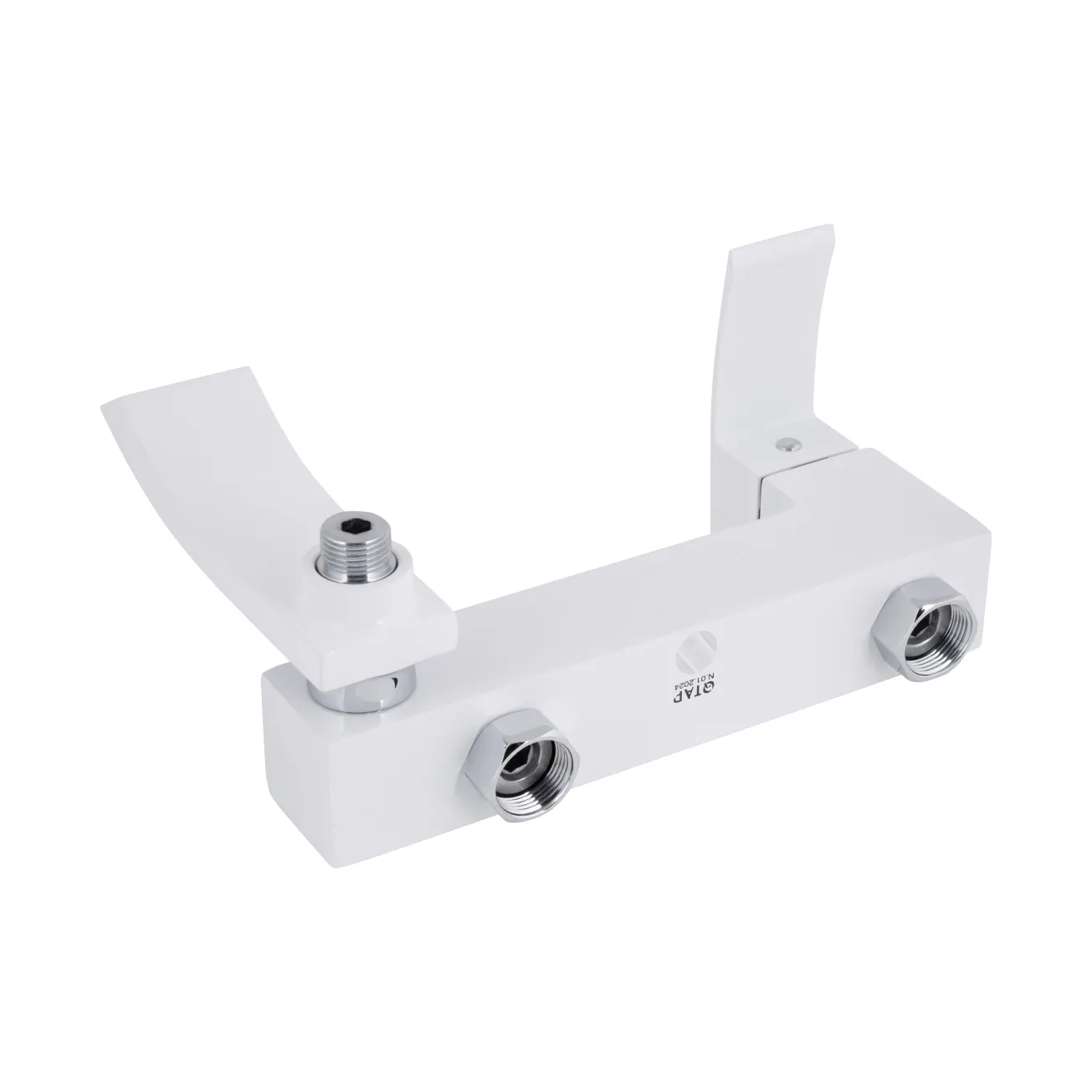 Смеситель для ванны Qtap Swan Cascada с поворотным изливом (с душевым гарнитуром) QTSWA260CRW45569 Chrome/White Фото - 5