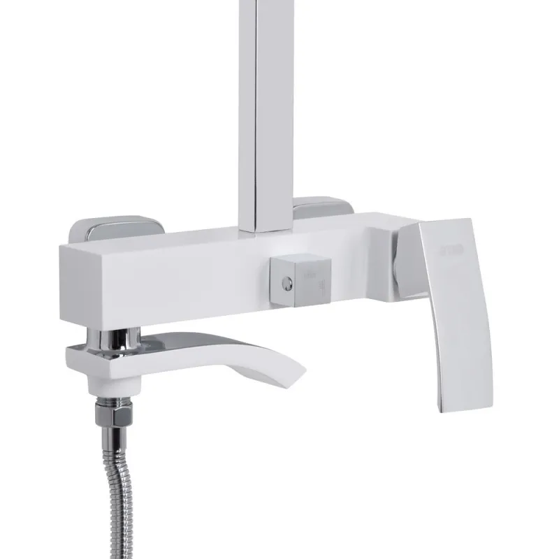 Душова система універсальна Qtap Swan Cascada QTSWA111CRW45570 Chrome/White (SD00051694) Фото - 6