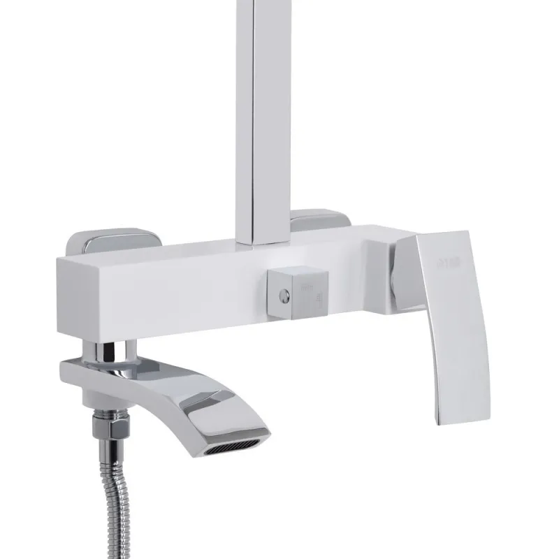 Душова система універсальна Qtap Swan Cascada QTSWA111CRW45570 Chrome/White (SD00051694) Фото - 7