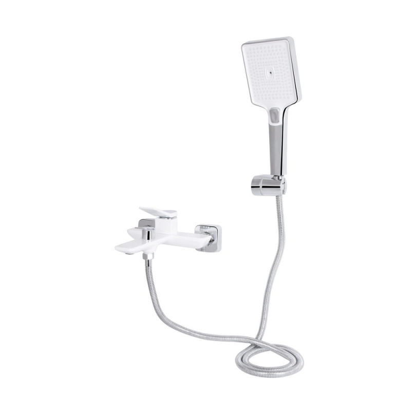 Смеситель для ванны Qtap Presto (с душевым гарнитуром) QTPRE259CRW45579 Chrome/White (SD00051703) Фото - 5