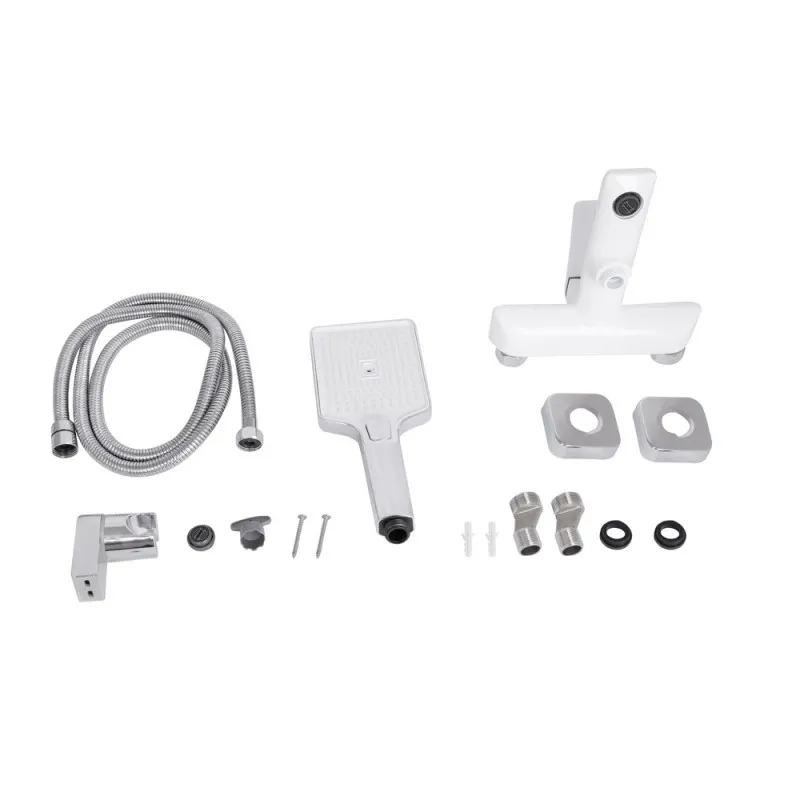 Змішувач для ванни Qtap Presto (з душовим гарнітуром) QTPRE259CRW45579 Chrome/White (SD00051703) Фото - 1