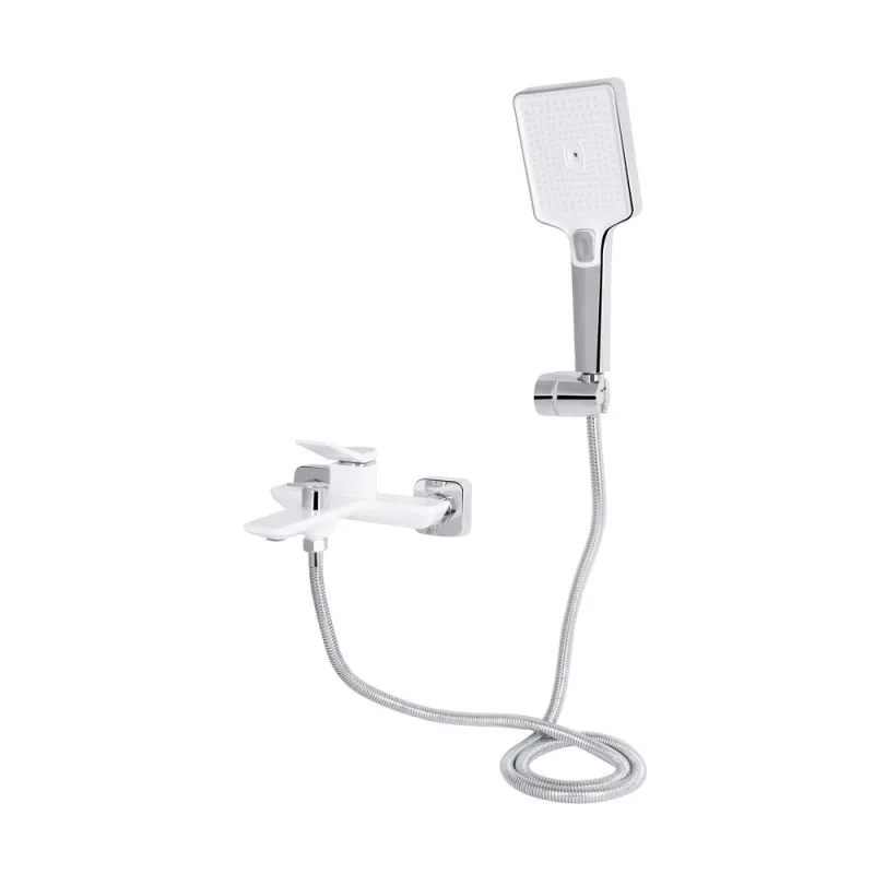 Змішувач для ванни Qtap Presto (з душовим гарнітуром) QTPRE259CRW45579 Chrome/White (SD00051703) Фото - 5