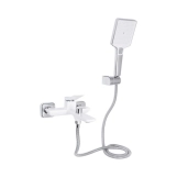 Смеситель для ванны Qtap Presto (с душевым гарнитуром) QTPRE259CRW45579 Chrome/White (SD00051703)