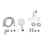 Смеситель для ванны Qtap Presto (с душевым гарнитуром) QTPRE259CRW45579 Chrome/White (SD00051703) Фото - 1