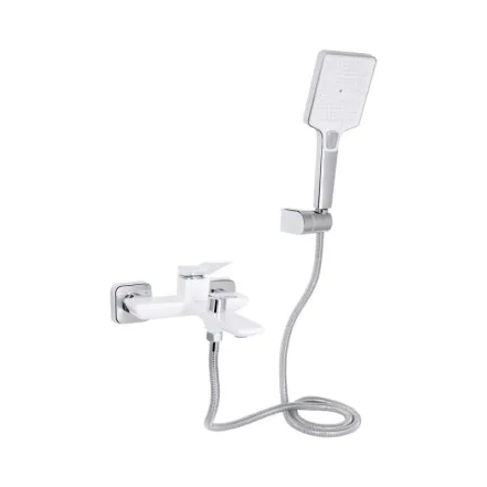 Змішувач для ванни Qtap Presto (з душовим гарнітуром) QTPRE259CRW45579 Chrome/White (SD00051703)