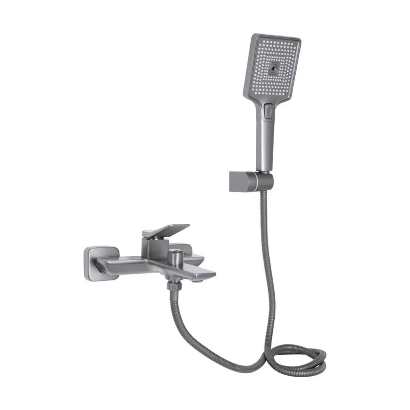 Змішувач для ванни Qtap Presto (з душовим гарнітуром) QTPRE259GRP45584 Graphite (SD00051708)