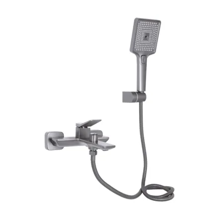 Змішувач для ванни Qtap Presto (з душовим гарнітуром) QTPRE259GRP45584 Graphite (SD00051708)