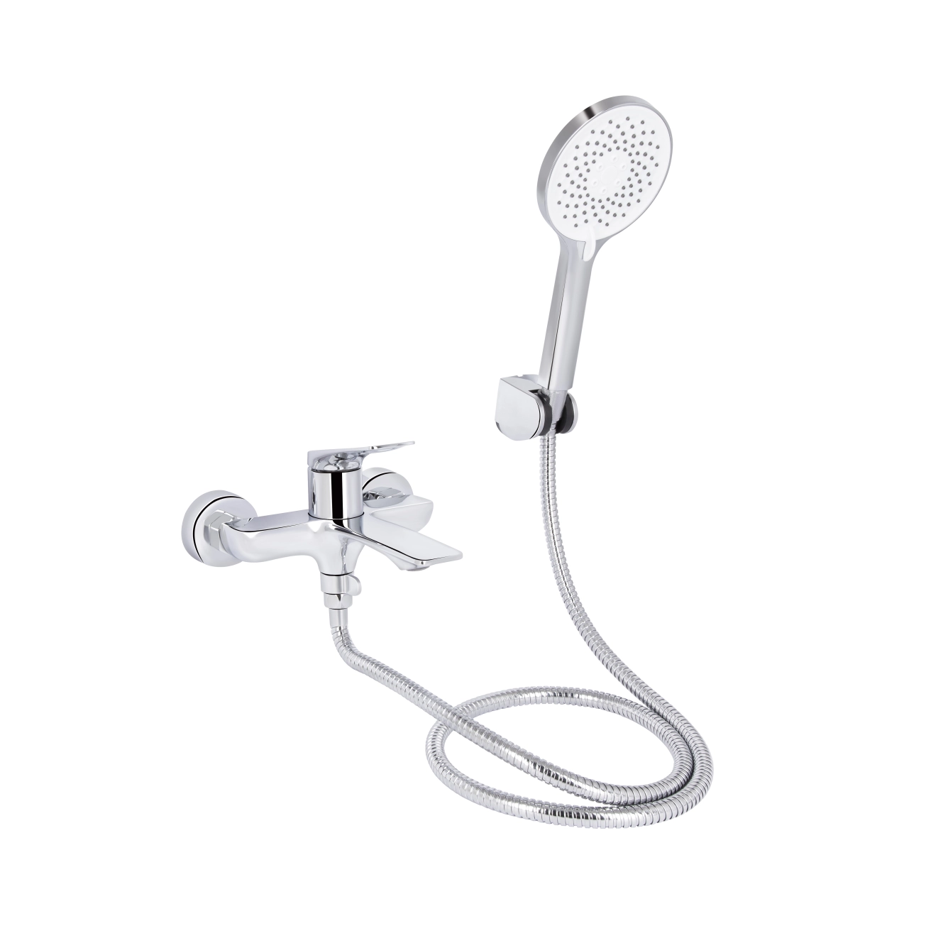 Смеситель для ванны Qtap Vlasta New (с душевым гарнитуром) QTVLA259CRM45642 Chrome