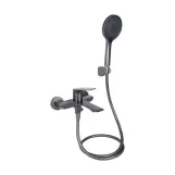 Змішувач для ванни Qtap Vlasta New (з душовим гарнітуром) QTVLA259GMB45643 Gunmetal Black PVD (SD00051767)