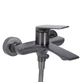 Змішувач для ванни Qtap Vlasta New (з душовим гарнітуром) QTVLA259GMB45643 Gunmetal Black PVD (SD00051767) Фото - 5