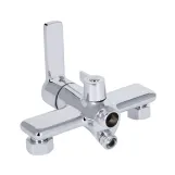 Смеситель для ванны Qtap Taurus с длинным поворотным изливом (с душевым гарнитуром) QTTAU260CRM45663 Chrome Фото - 3