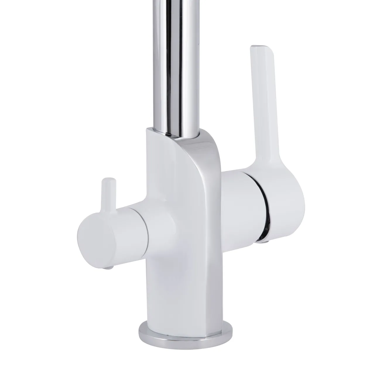 Смеситель для кухни Qtap Grand с подключением для питьевой воды QTGRA362CRW45668 Chrome/White Фото - 2