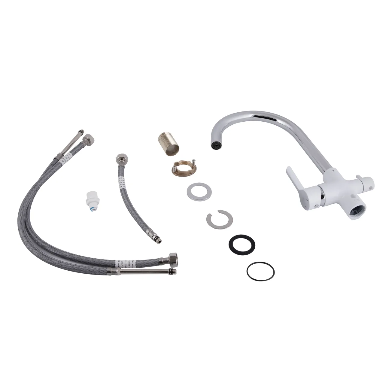 Смеситель для кухни Qtap Grand с подключением для питьевой воды QTGRA362CRW45668 Chrome/White Фото - 6