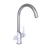 Смеситель для кухни Qtap Grand с подключением для питьевой воды QTGRA362CRW45668 Chrome/White