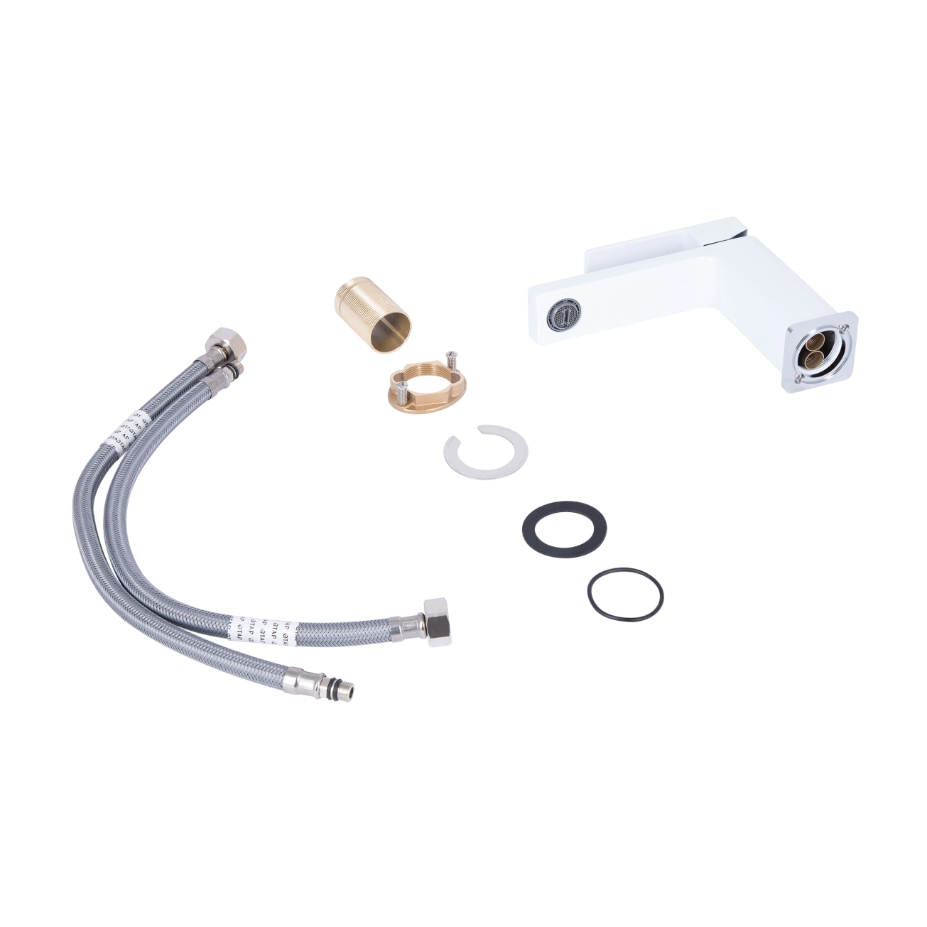 Змішувач для раковини Qtap Gemini QTGEM270CRW45675 Chrome/White Фото - 3