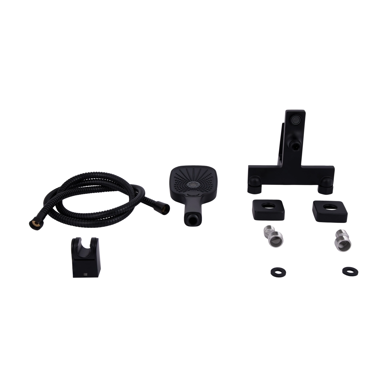 Змішувач для ванни Qtap Gemini (з душовим гарнітуром) QTGEM259BLM45682 Black Matt Фото - 6