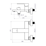 Змішувач для ванни Qtap Gemini (з душовим гарнітуром) QTGEM259BLM45682 Black Matt Фото - 1