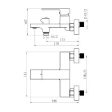 Смеситель для ванны Qtap Gemini (с душевым гарнитуром) QTGEM259BLM45682 Black Matt Фото - 1