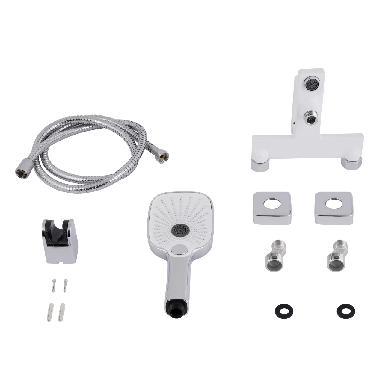 Смеситель для ванны Qtap Gemini (с душевым гарнитуром) QTGEM259CRW45683 Chrome/White Фото - 5