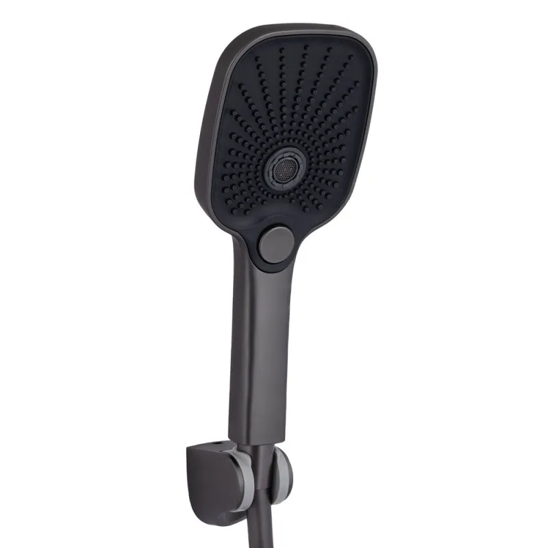 Змішувач для ванни Qtap Gemini (з душовим гарнітуром) QTGEM259GMB45684 Gunmetal Black PVD (SD00051808) Фото - 4