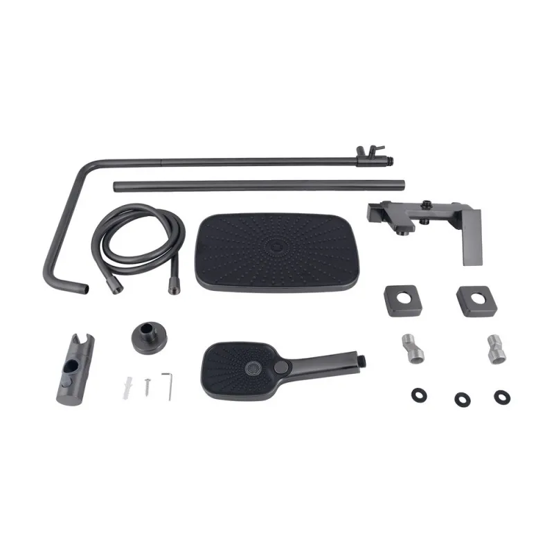 Душова система універсальна Qtap Gemini QTGEM111GMB45688 Gunmetal Black PVD (SD00051812) Фото - 1