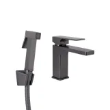 Змішувач для раковини Qtap Gemini (з гігієнічним душем) QTGEM272GMB45692 Gunmetal Black PVD (SD00051816)
