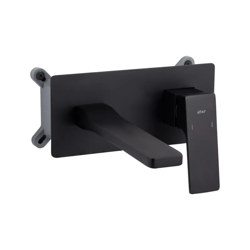 Змішувач для раковини Qtap Gemini прихованого монтажу QTGEM273BLM45694 Black Matt (SD00051818)