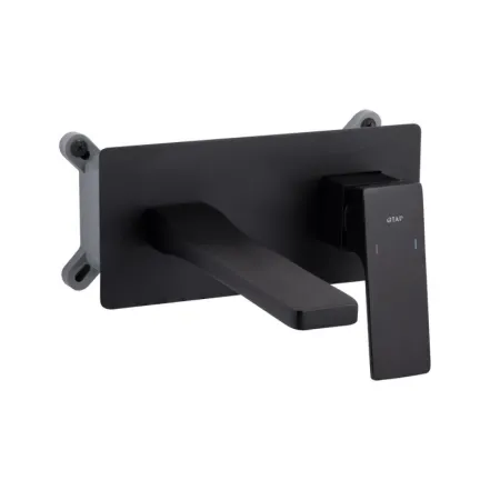 Смеситель для раковины Qtap Gemini скрытого монтажа QTGEM273BLM45694 Black Matt (SD00051818)