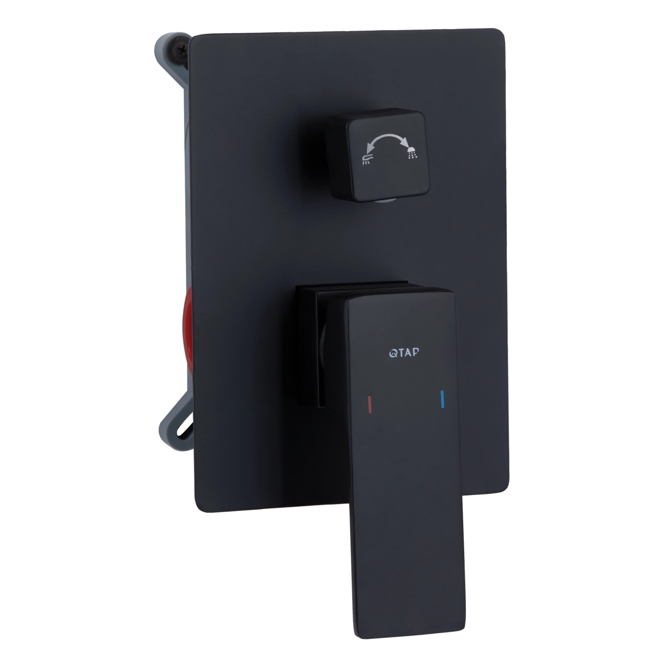 Душова система для душу Qtap Gemini прихованого монтажу на два споживача QTGEM113BLM45697 Black Matt Фото - 2