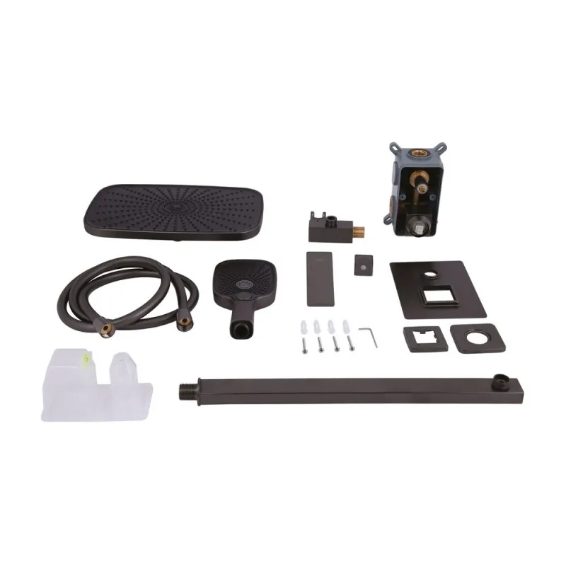 Душова система для душу Qtap Gemini прихованого QTGEM113GMB45698 Gunmetal Black PVD (SD00051822) Фото - 1