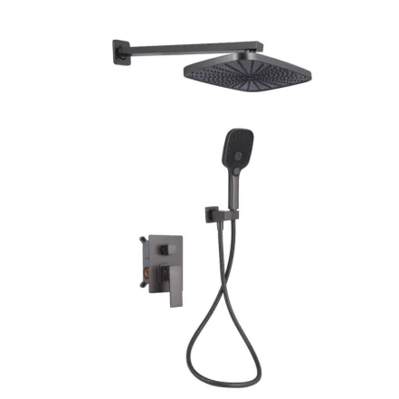 Душова система для душу Qtap Gemini прихованого QTGEM113GMB45698 Gunmetal Black PVD (SD00051822)
