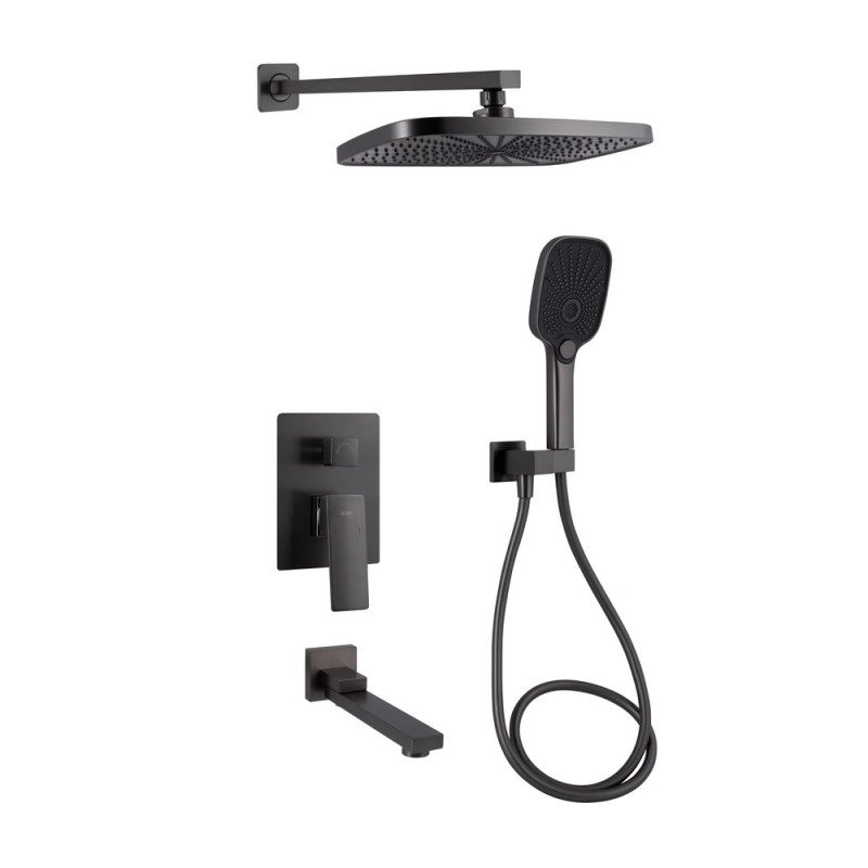 Душевая система универсальная Qtap Gemini QTGEM114GMB45704 Gunmetal Black PVD (SD00051828)