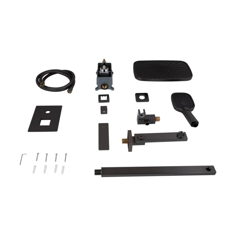 Душова система універсальна Qtap Gemini QTGEM114GMB45704 Gunmetal Black PVD (SD00051828) Фото - 1