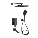 Душова система універсальна Qtap Gemini QTGEM114GMB45704 Gunmetal Black PVD (SD00051828)