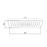 Лейка для верхнего душа Qtap Hlavova 260x180 мм прямоугольная QTHLA107CRM45784 Chrome/Black Фото - 1