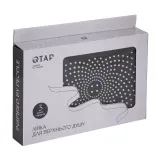 Лейка для верхнего душа Qtap Hlavova 260x180 мм прямоугольная QTHLA107CRM45784 Chrome/Black Фото - 4