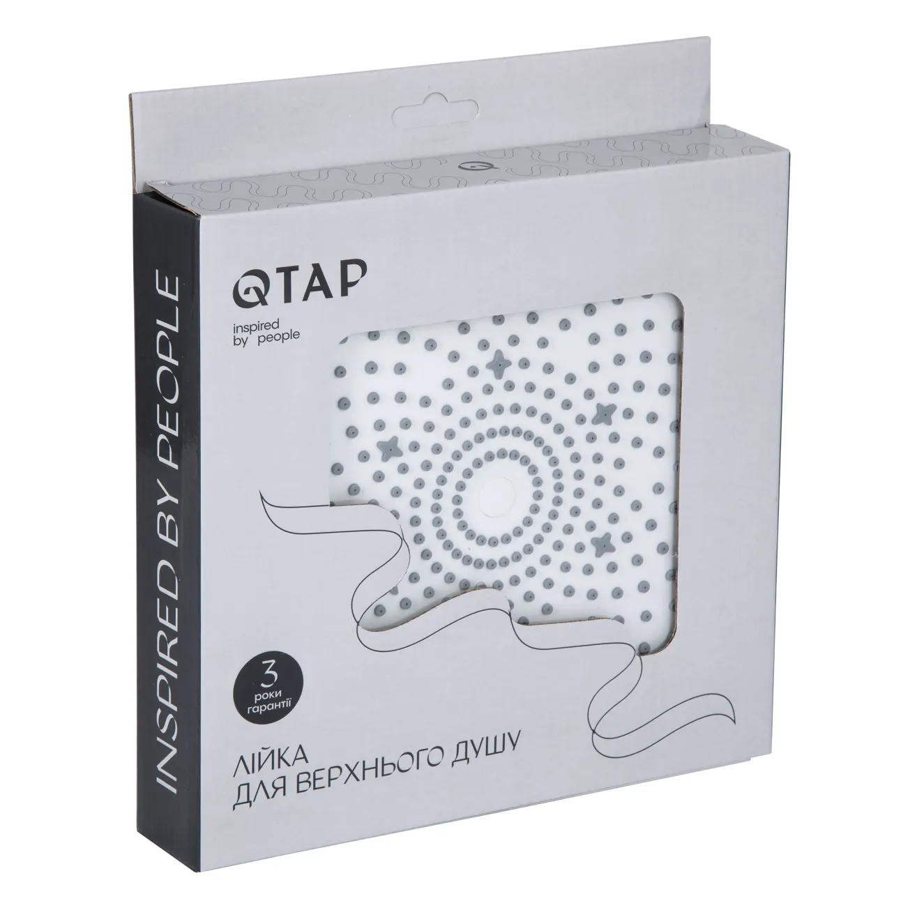 Лейка для верхнего душа Qtap Hlavova D 230 мм округлая QTHLA107CRM45787 Chrome/White Фото - 4