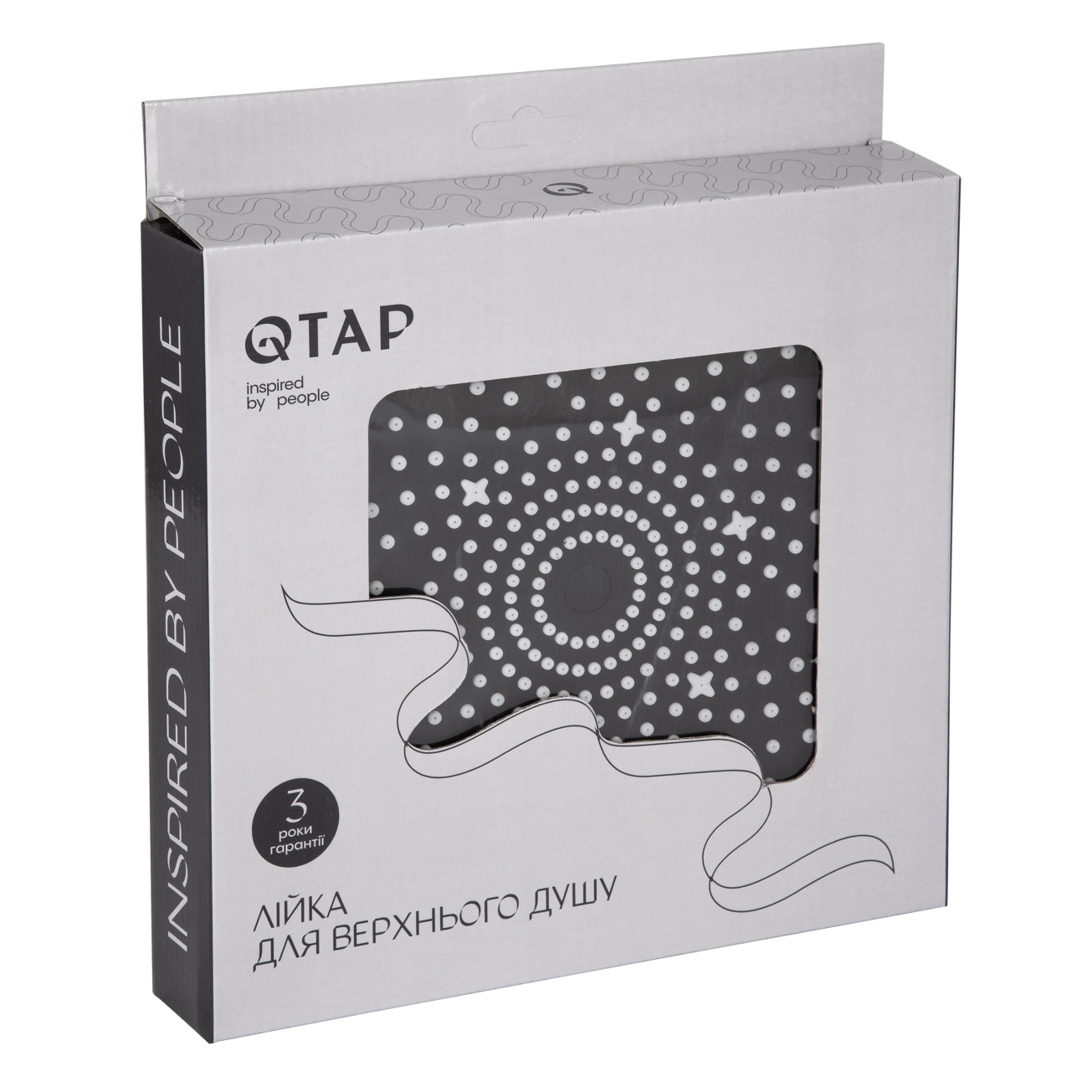 Лейка для верхнего душа Qtap Hlavova D 230 мм округлая QTHLA107BLM45788 Black Matt Фото - 3