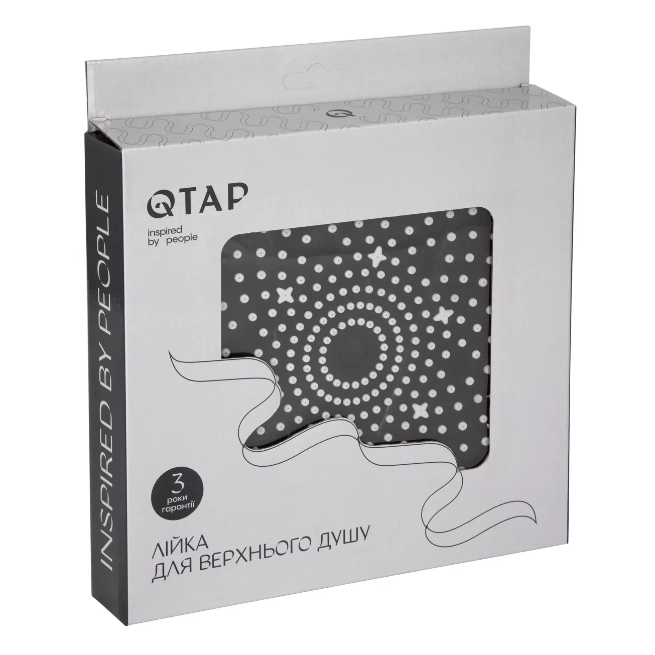 Лійка для верхнього душу Qtap Hlavova D 230 мм округла QTHLA107BLM45788 Black Matt Фото - 3