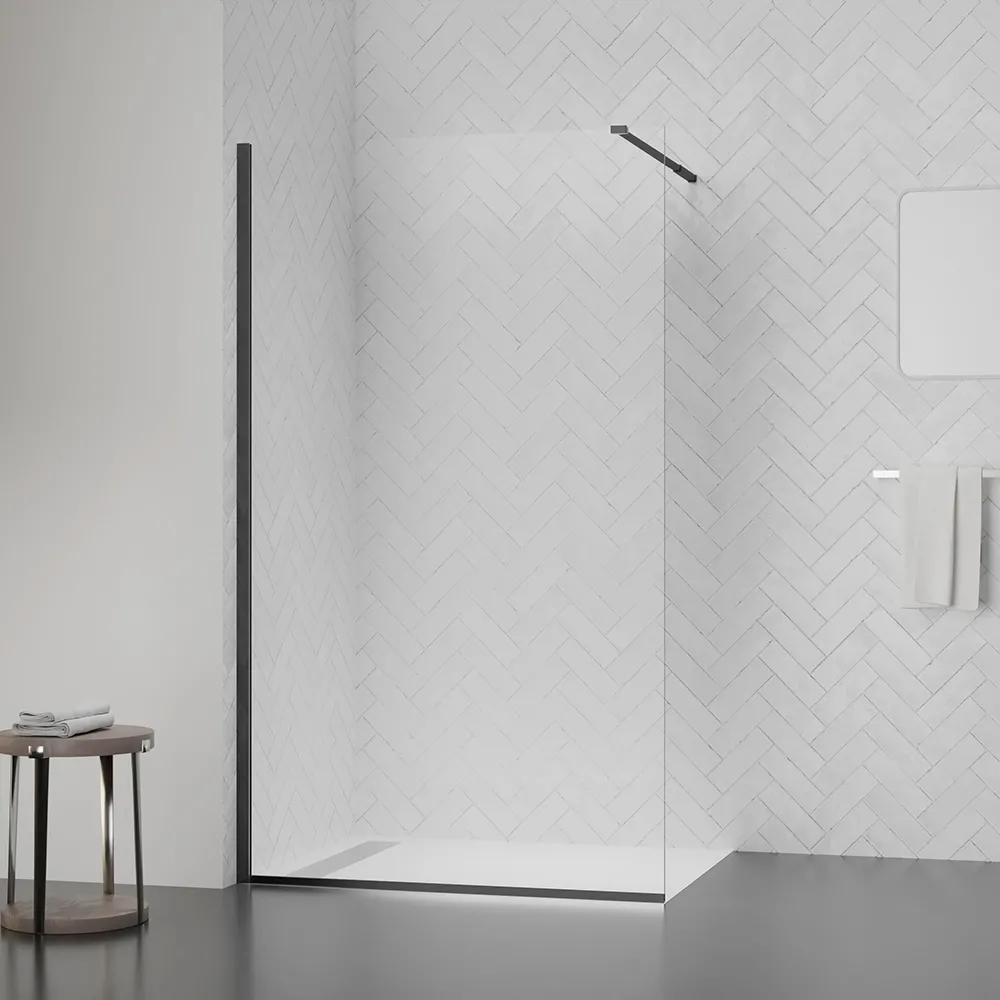 Душова перегородка Qtap Walk-In Standard BLM209.C8 90х200 см, скло Clear 8 мм, покриття CalcLess Фото - 5