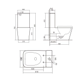 Унітаз підлоговий Qtap Tern Ultra Quiet безобідковий з сидінням Soft-Close QT17226003AW White Фото - 1