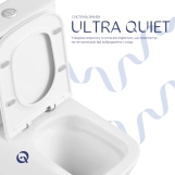 Унітаз підлоговий Qtap Tern Ultra Quiet безобідковий з сидінням Soft-Close QT17226003AW White Фото - 4