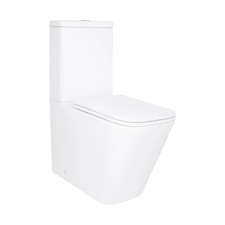 Унитаз напольный Qtap Tern Ultra Quiet безободковый с сиденьем Soft-Close QT17226003AW White