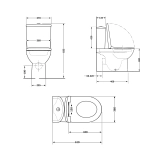 Унітаз-компакт Qtap Robin Ultra Quiet безободковий з сидінням Soft-close QT13226089AW Фото - 1