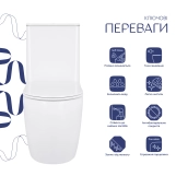 Унітаз-компакт Qtap Robin Ultra Quiet безободковий з сидінням Soft-close QT13226089AW Фото - 2