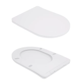 Унітаз-компакт Qtap Robin Ultra Quiet безободковий з сидінням Soft-close QT13226089AW Фото - 7