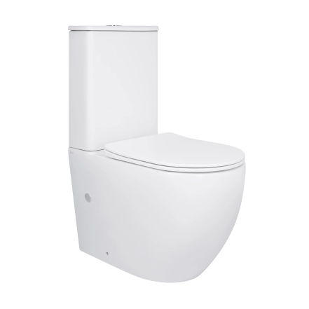 Унітаз-компакт Qtap Robin Ultra Quiet безободковий з сидінням Soft-close QT13226089AW