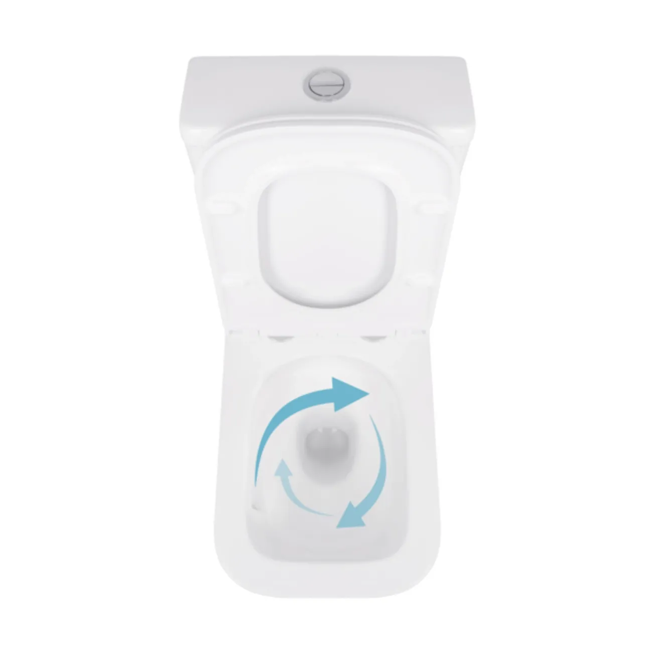 Унитаз-компакт Qtap Cardinal Ultra Quiet безободковый с сиденьем Soft-close QT04222168AUQ3W Фото - 5