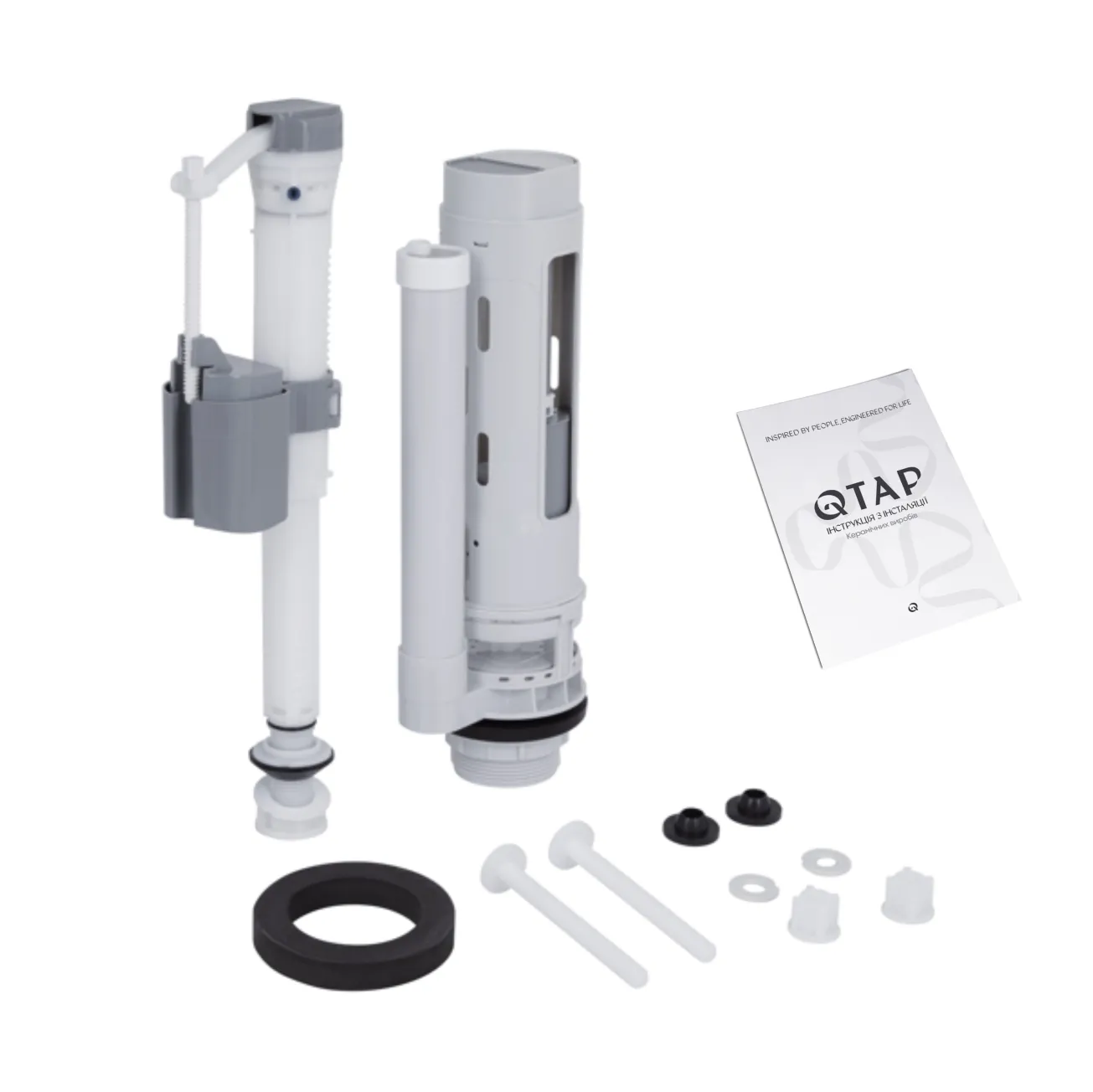 Унитаз-компакт Qtap Cardinal Ultra Quiet безободковый с сиденьем Soft-close QT04222168AUQ3W Фото - 8