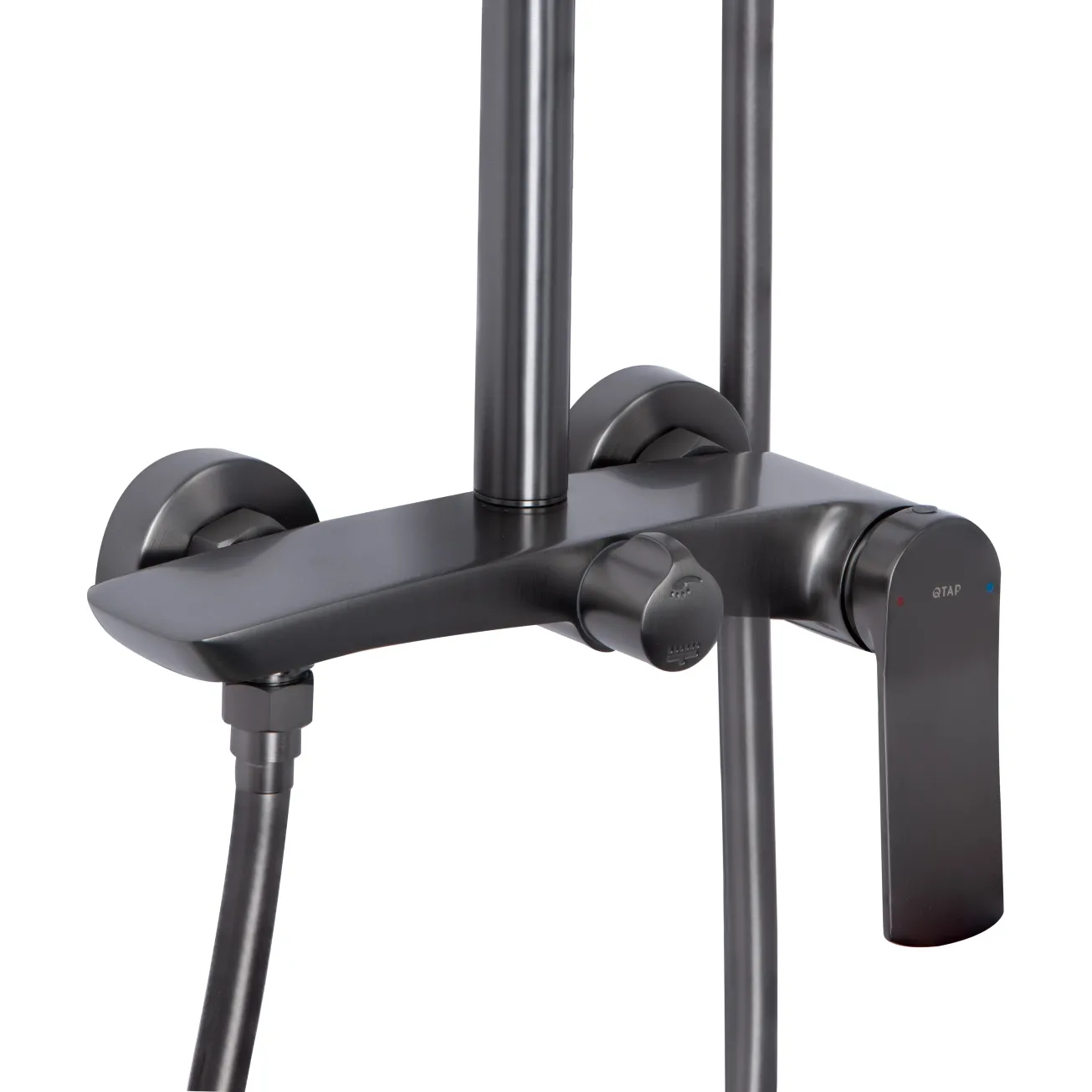 Душова система для душу Qtap Slavonice на два споживача QTSLA110GMB45913 Gunmetal Black PVD Фото - 2